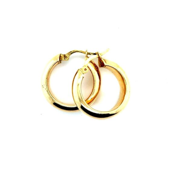 925 Gold Vermeil Hoops Earrings - Picture 2 of 4
